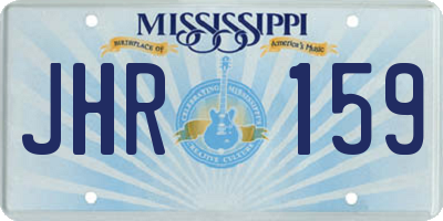 MS license plate JHR159