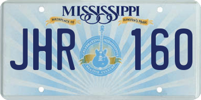 MS license plate JHR160