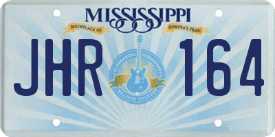 MS license plate JHR164