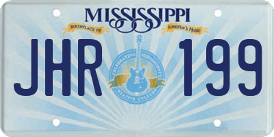 MS license plate JHR199