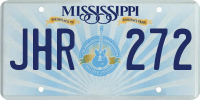MS license plate JHR272