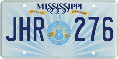 MS license plate JHR276