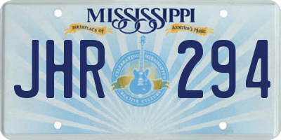 MS license plate JHR294