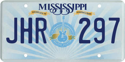 MS license plate JHR297