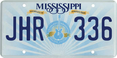 MS license plate JHR336