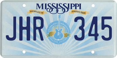 MS license plate JHR345