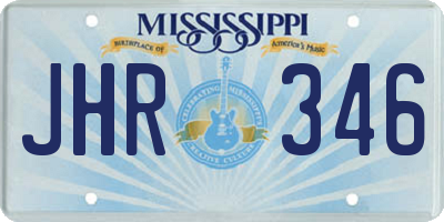 MS license plate JHR346