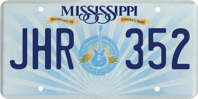 MS license plate JHR352