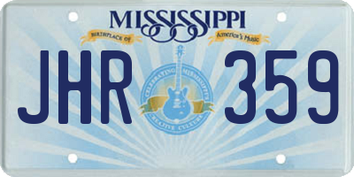MS license plate JHR359