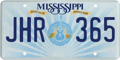 MS license plate JHR365