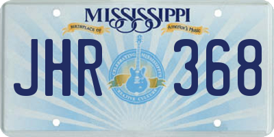 MS license plate JHR368