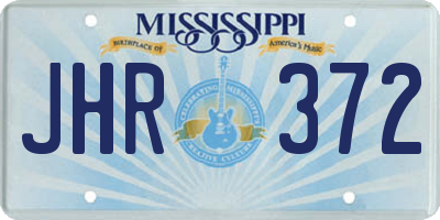 MS license plate JHR372