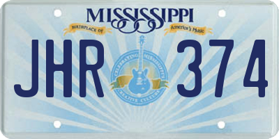 MS license plate JHR374