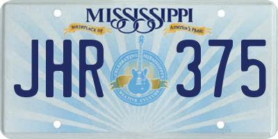 MS license plate JHR375