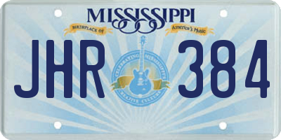 MS license plate JHR384