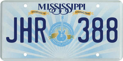 MS license plate JHR388