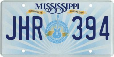 MS license plate JHR394