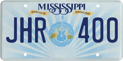 MS license plate JHR400