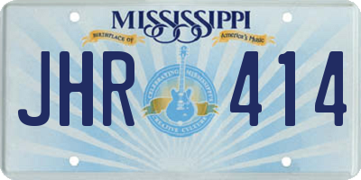 MS license plate JHR414