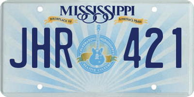 MS license plate JHR421