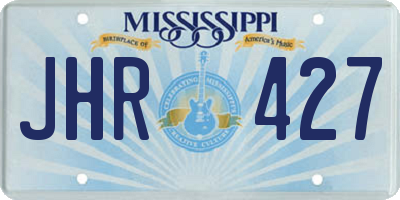 MS license plate JHR427