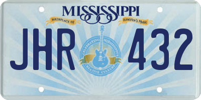 MS license plate JHR432