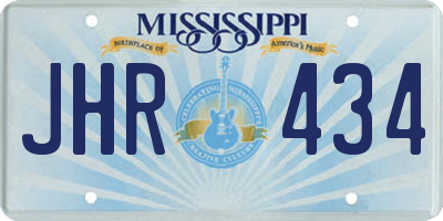 MS license plate JHR434