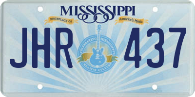 MS license plate JHR437
