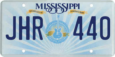 MS license plate JHR440