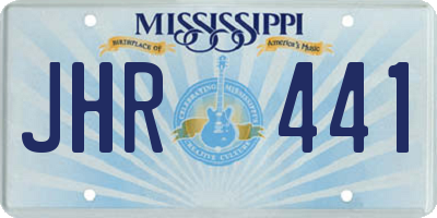 MS license plate JHR441
