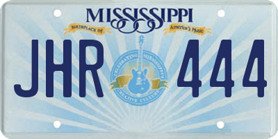 MS license plate JHR444