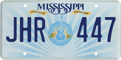 MS license plate JHR447