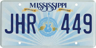MS license plate JHR449