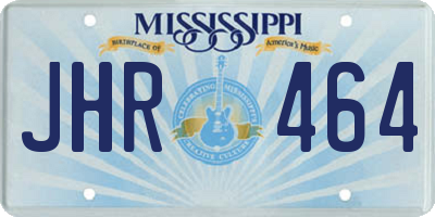 MS license plate JHR464