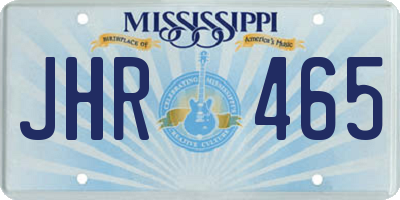MS license plate JHR465