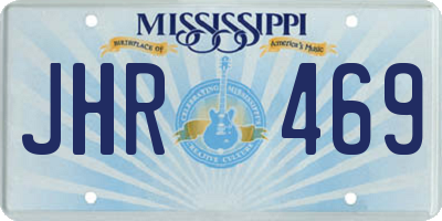 MS license plate JHR469