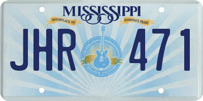 MS license plate JHR471
