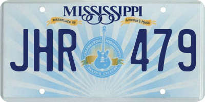 MS license plate JHR479