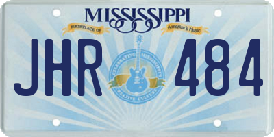 MS license plate JHR484