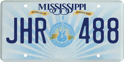 MS license plate JHR488