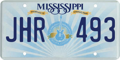 MS license plate JHR493