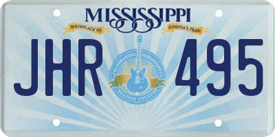 MS license plate JHR495