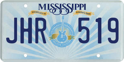 MS license plate JHR519