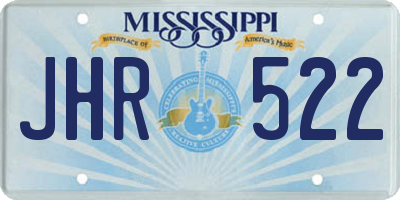MS license plate JHR522