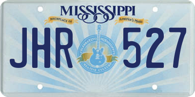 MS license plate JHR527