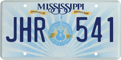 MS license plate JHR541