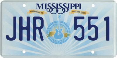 MS license plate JHR551