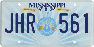 MS license plate JHR561