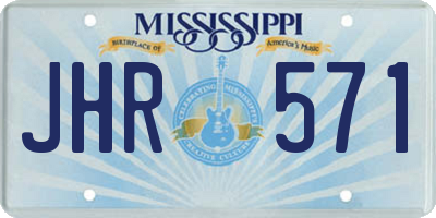 MS license plate JHR571