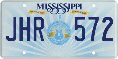 MS license plate JHR572